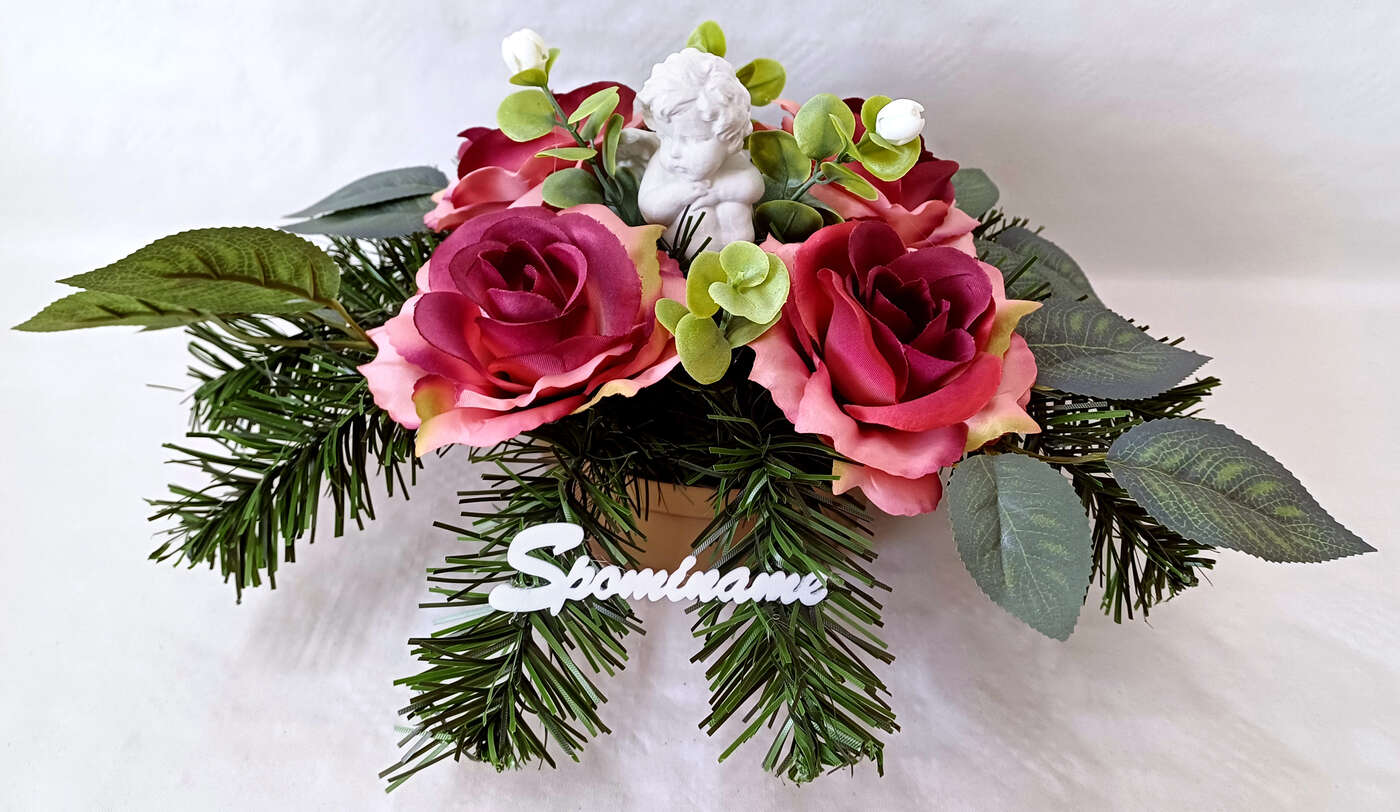 Výzdoba kytíc k pohrebným účelom